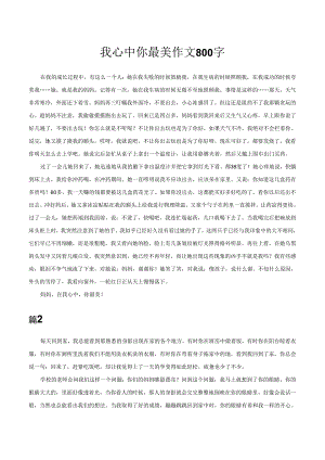 我心中你最美作文800字.docx