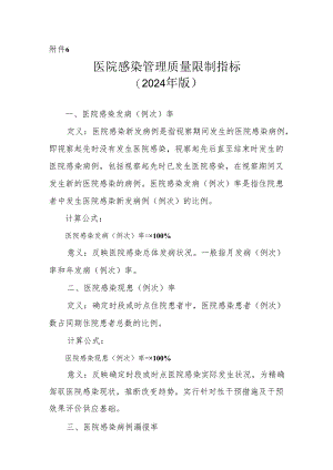 医院感染管理质量控制指标(2024).docx