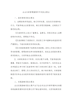 企业内部管理重要环节风险点要点.docx
