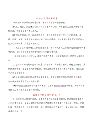 副总会计师安全职责(2篇).docx