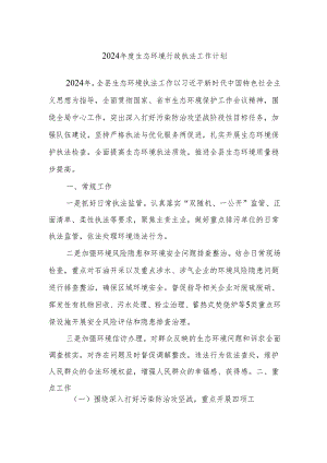2024年度生态环境行政执法工作计划.docx