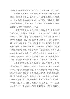 局长就任前承诺发言.docx
