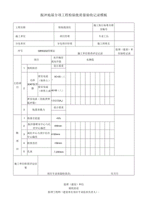 振冲地基分项工程检验批质量验收记录模板.docx