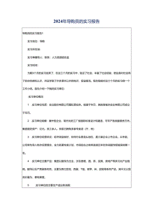2024年导购员的实习报告.docx