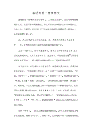 温暖的爱-抒情作文.docx