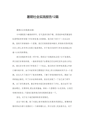 暑期社会实践报告12篇.docx