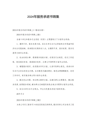2024年服务承诺书锦集.docx