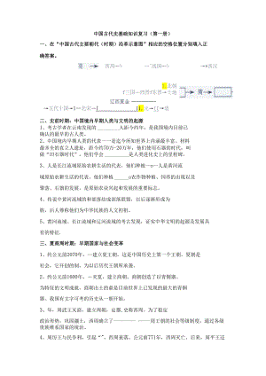 中国古代史基础知识复习（第一册）.docx