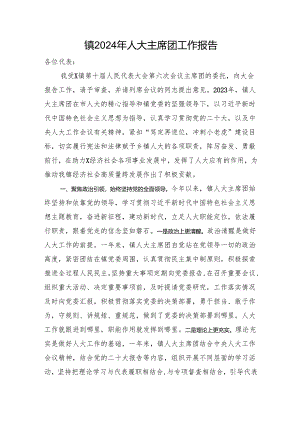 镇2024年人大主席团工作报告.docx
