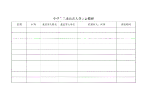 ____中学门卫来访客人登记表模板.docx