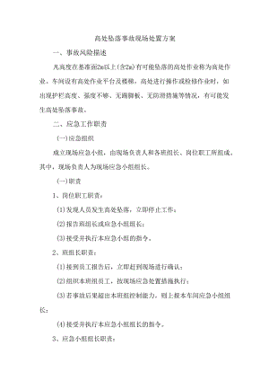 高处坠落事故现场处置方案.docx