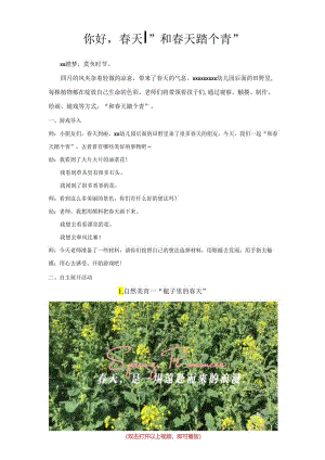 课程故事 你好春天 “和春天踏个青”.docx