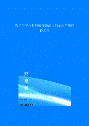 新型半导体材料碲锌镉晶片制备生产线建设项目可行性研究报告模版.docx