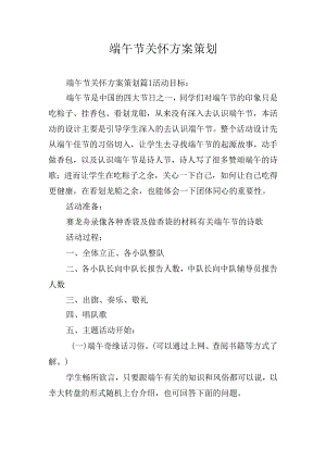 端午节关怀方案策划.docx