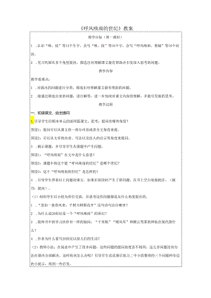 《呼风唤雨的世纪》教案.docx