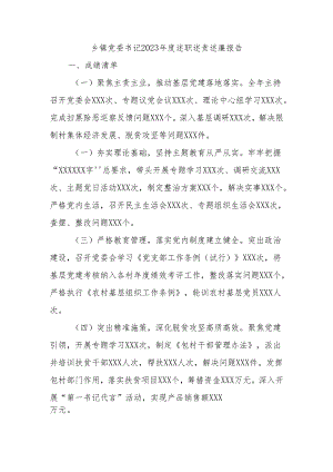 2023年度书记抓基层党建工作述职报告.docx