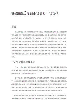 从资金预算管理角度对企业资金使用效率的思考.docx