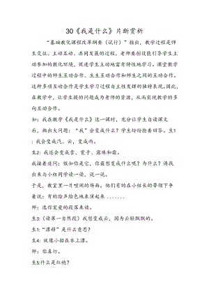 30《我是什么》片断赏析.docx