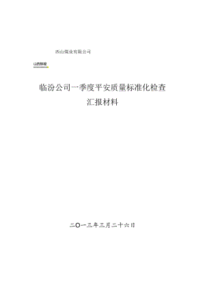 3.23临汾公司一季度汇报材料.docx