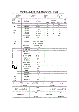 堤防单位工程外部尺寸质量检测评定表.docx