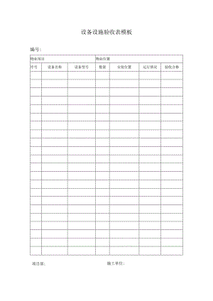 设备设施验收表模板.docx