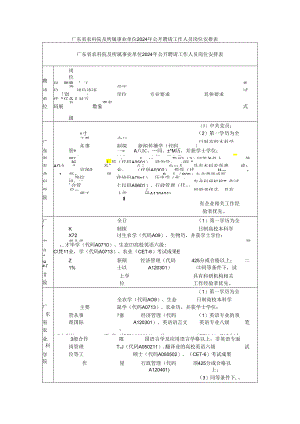 广东省农科院及所属事业单位2024年公开招聘工作人员岗位计.docx