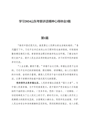 学习2024山东考察讲话精神心得体会3篇.docx