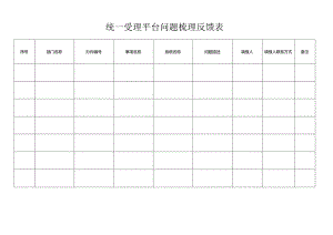 统一受理平台问题梳理反馈表.docx