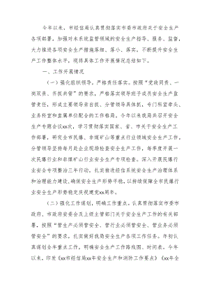 xx市经信局2024年上半年安全生产工作总结.docx