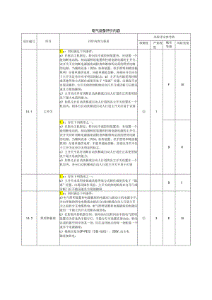 电梯电气设备评价内容.docx