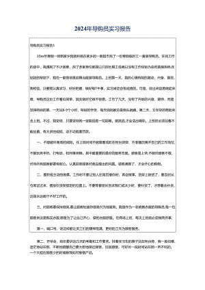 2024年导购员实习报告.docx