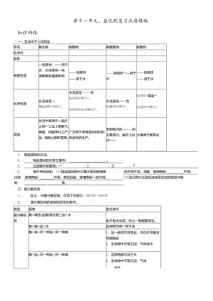 人教版九年级第十一单元盐 化肥复习题精编.docx