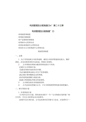 利润管理及分配制度共20页word资料.docx
