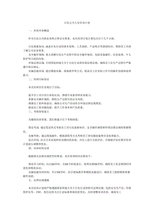 石化公司人员培训计划.docx