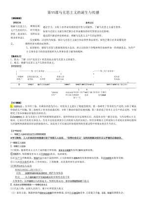第11课 马克思主义的诞生与传播 导学案.docx
