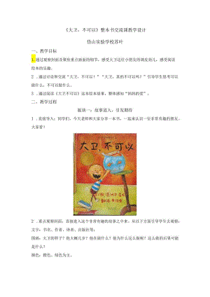 《大卫不可以》读书交流课设计.docx