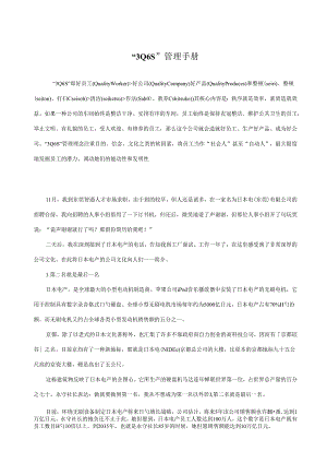 3Q6S管理标准手册.docx