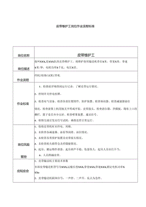 皮带维护工岗位作业流程标准.docx