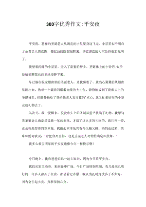 300字优秀作文-平安夜.docx