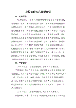 高校治理形态典型案例.docx