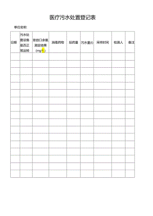 医疗污水处置登记表.docx