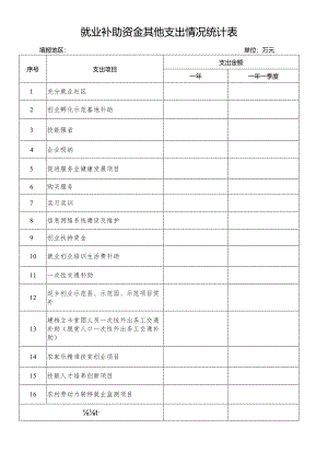 就业补助资金其他支出情况统计表.docx