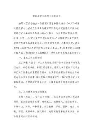某街道安全隐患大排查报告.docx