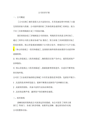 公司经营手册.docx