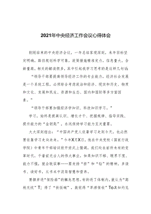 2021年中央经济工作会议心得体会.docx