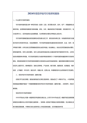 2024年项目评估可行性研究报告.docx
