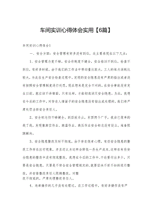 车间实训心得体会实用【6篇】.docx
