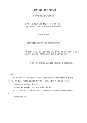入院接待日常工作流程.docx