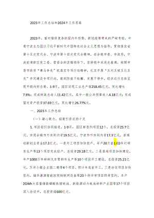 2023年工作总结和2024年工作思路.docx