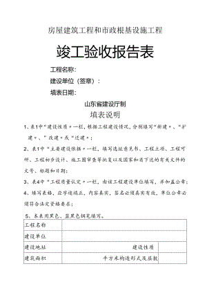 山东竣工验收报告表.docx